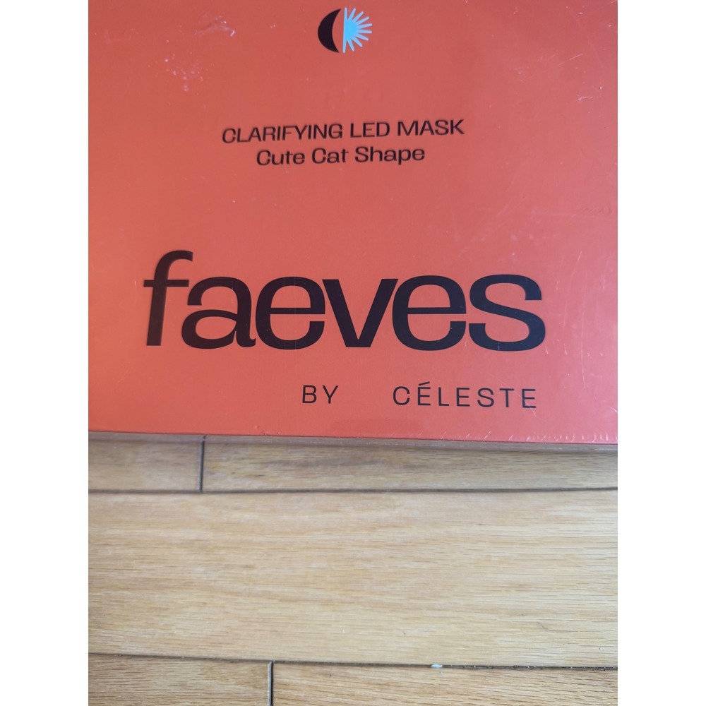 Faeves by Celeste Clarifying LED Mask Womens OS Orange Cute Cat Shape NIB